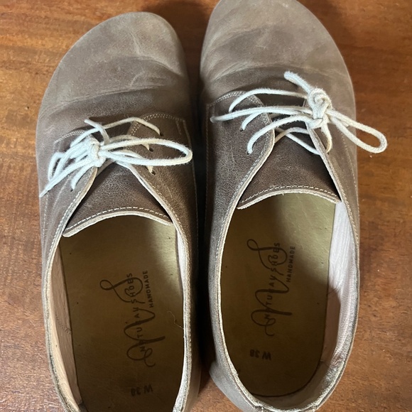 Leather barefoot oxford shoes / size W 38 / US 7.5 - Picture 2 of 4